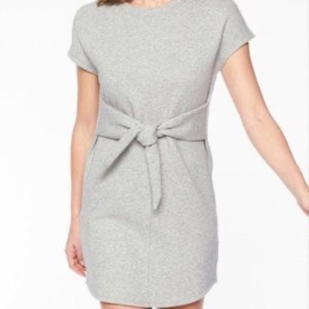 Athleta Embrace Sweatshirt Dress Tie Front